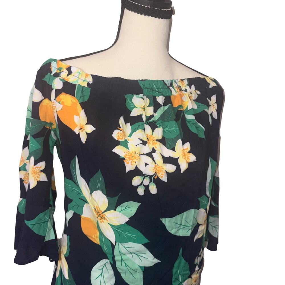 Old Navy Floral Off-the-Shoulder Tropical Summer Boho Blouse‎ M